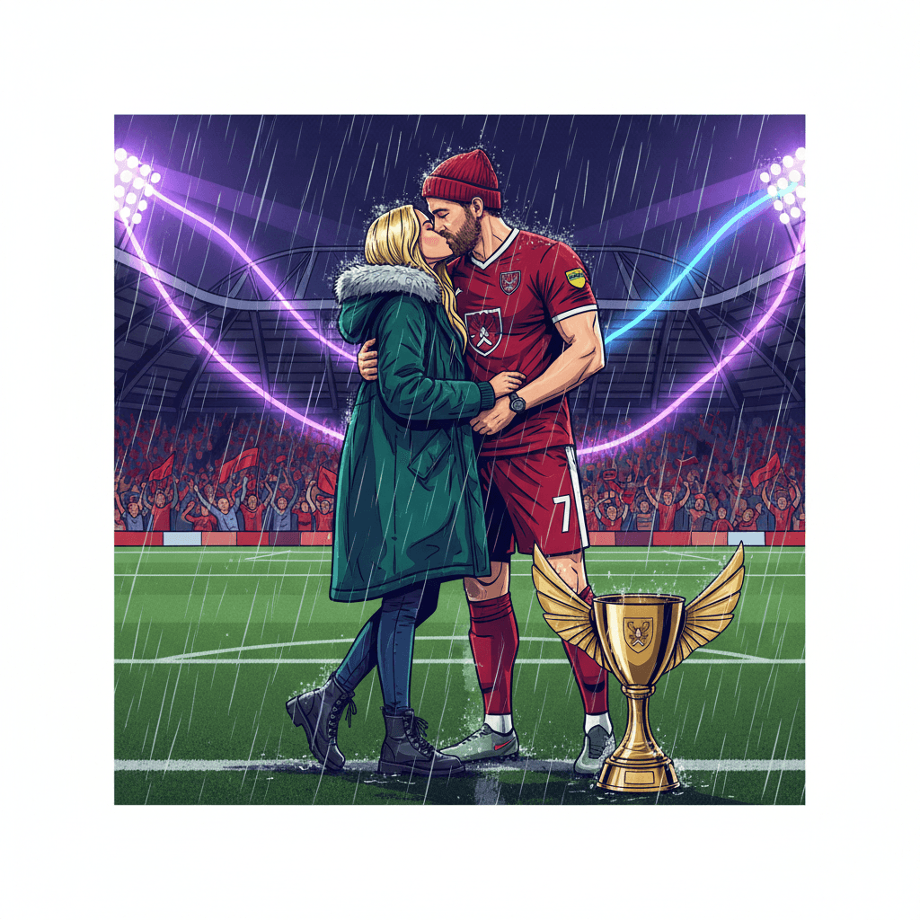 wrexham-smooch-pitch-side-pda - ScoopRYM