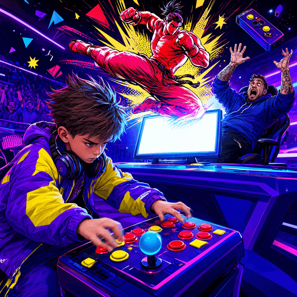 Cover art for Ten and Undefeated, inspired by: A 10-year-old Street Fighter player's incredible tournament performance goes viral.
