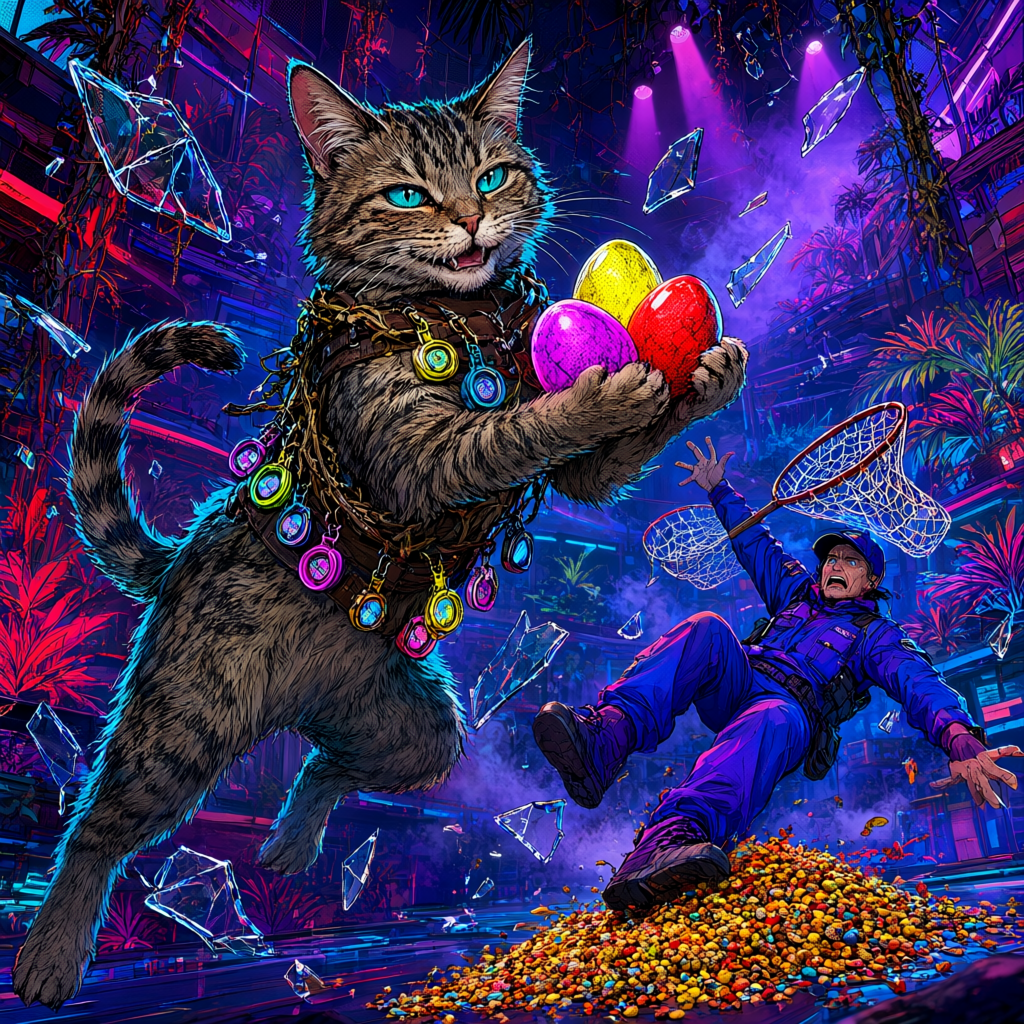 Cover art for Three Nights in a Row, inspired by: New Zealand conservationists hunted 'Nine Lives', a feral tabby that killed dozens of endangered pāteke ducks and evaded traps for three years before…
