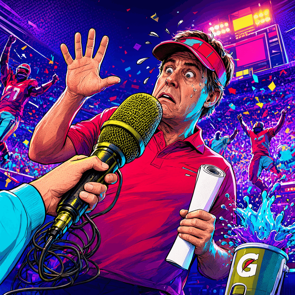 Cover art for Mic Dangle, Texas Fight, inspired by: Texas coach Steve Sarkisian shouted 'Texas fight!' and walked off his ESPN interview after his Longhorns erased a 23-3 deficit to stun No.