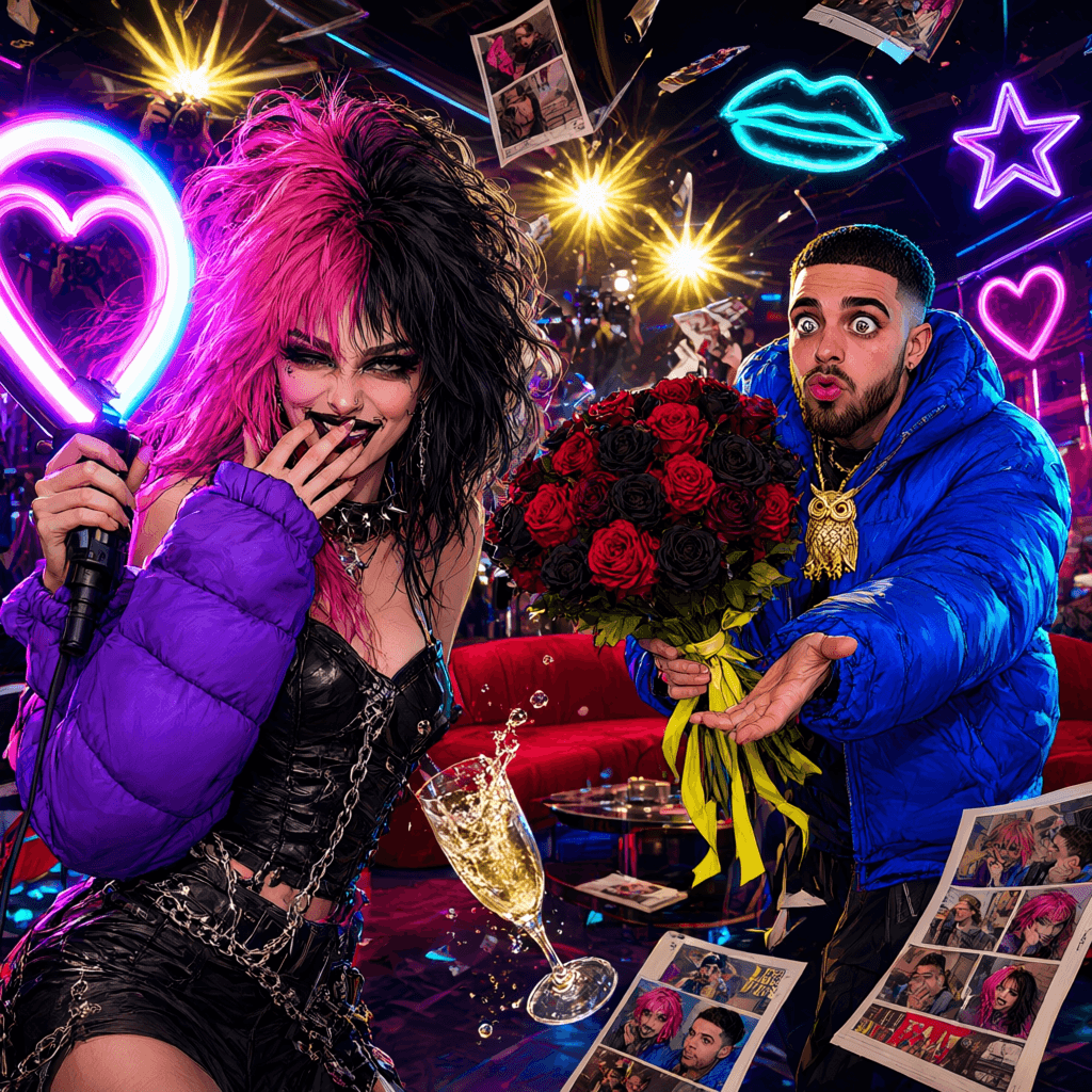 Cover art for Mmm, Maybe, inspired by: Influencer Pinkchyu, viral from Drake's '20-v-1' speed dating stream, went coy when TMZ asked if she and Drake are official.