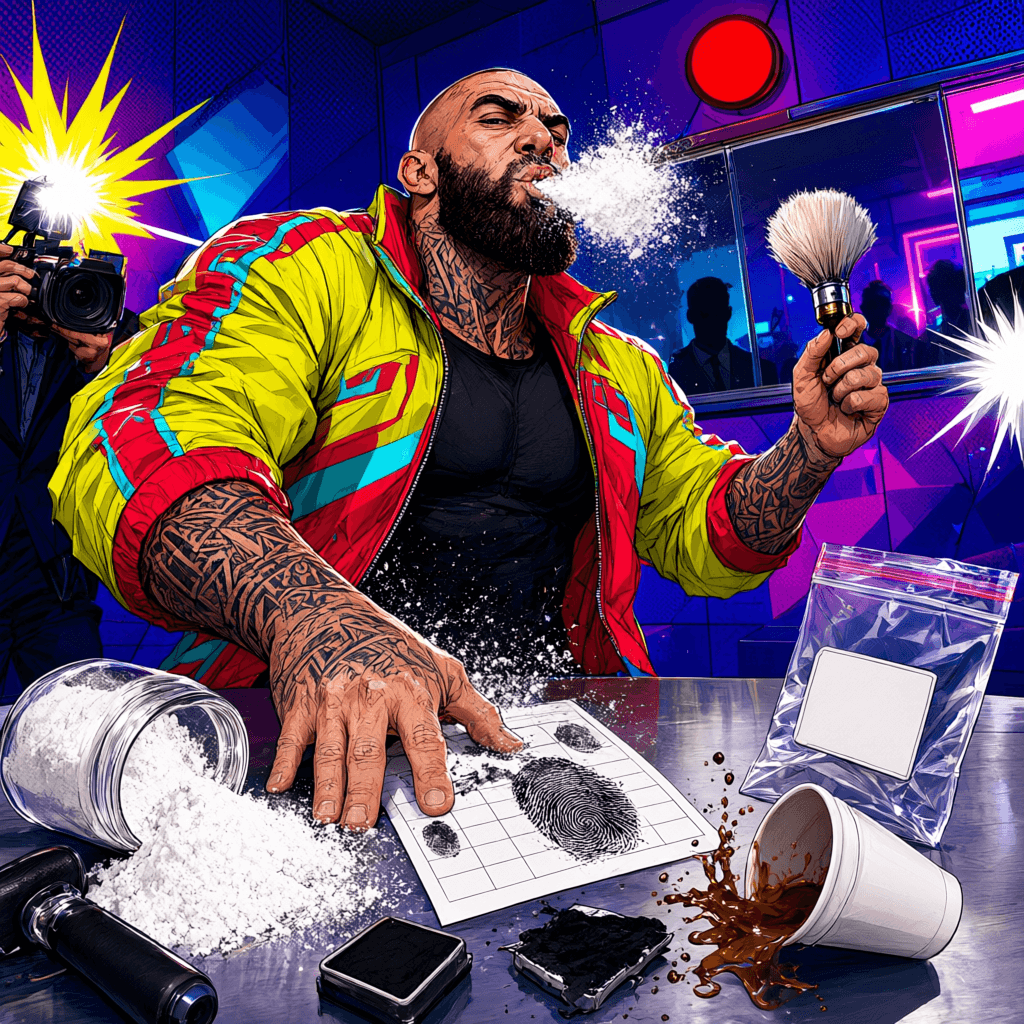 Cover art for No Ink, No Case, inspired by: Dillon Danis says viral photos showing him snorting a white substance are fake, because the man in them lacks his tattoos.